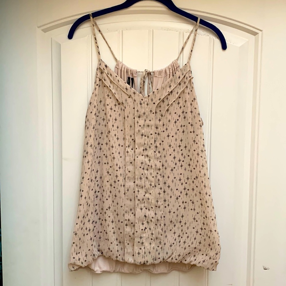 Spaghetti strap v-neck blouse